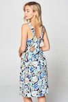 Sleeveless Print Dress - BE LOGO