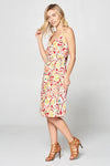Sleeveless Print Dress - BE LOGO