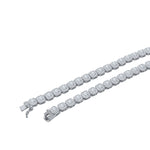 ICECUBE 5 MM 925 SILVER SQUARE TENNIS CHAIN | 9213571 - Beaming Expressions