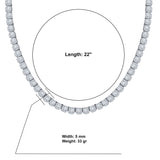 ICECUBE 5 MM 925 SILVER SQUARE TENNIS CHAIN | 9213571 - Beaming Expressions