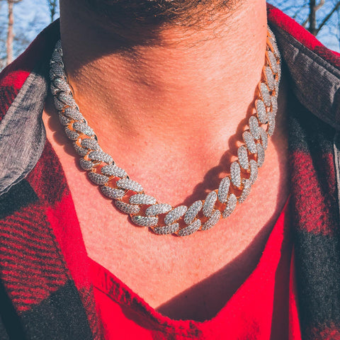 STALLION Gold 18MM CZ Cuban Chain | 961552 - Beaming Expressions
