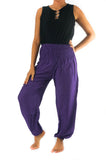 Purple Women Boho Pants Hippie Pants Yoga Pants Harem - Beaming Expressions