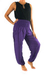 Purple Women Boho Pants Hippie Pants Yoga Pants Harem - Beaming Expressions