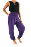Purple Women Boho Pants Hippie Pants Yoga Pants Harem - Beaming Expressions