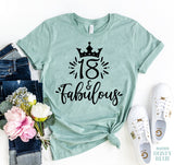 Eighteen & Fabulous T-shirt - Beaming Expressions