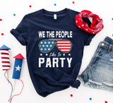 We the people like to party T-shirt - Beaming Expressions