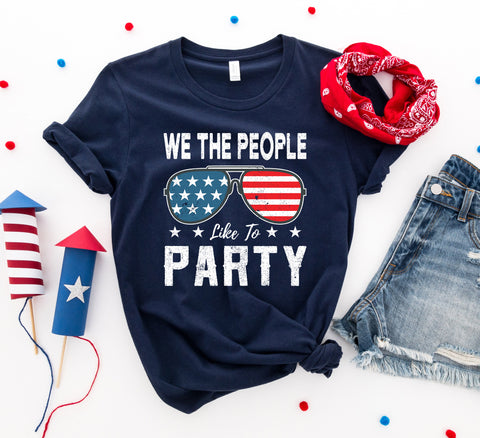 We the people like to party T-shirt - Beaming Expressions