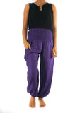 Purple Women Boho Pants Hippie Pants Yoga Pants Harem - Beaming Expressions