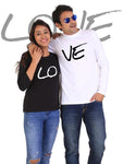 LOVE Couple Full Sleeves Black & White - Beaming Expressions