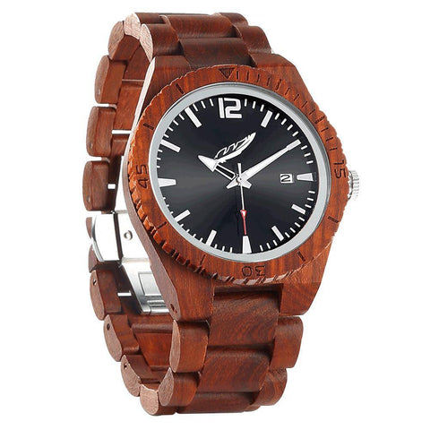Men's Personalized Engrave Rose Wood Watches - Custom Engraving - BE LOGO