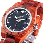Men's Personalized Engrave Rose Wood Watches - Custom Engraving - BE LOGO