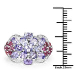 2.70 Carat Genuine Tanzanite .925 Sterling Silver Ring - Beaming Expressions