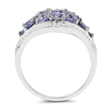 1.57 Carat Genuine Tanzanite .925 Sterling Silver Ring - Beaming Expressions