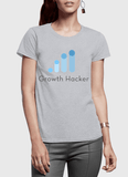 Growth Hacker Half Sleeves Women T-shirt - BE LOGO