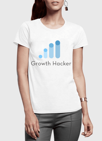 Growth Hacker Half Sleeves Women T-shirt - BE LOGO