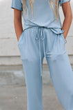 DT Emma two-piece set in Baby Blue - BE LOGO