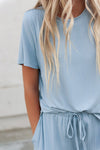DT Emma two-piece set in Baby Blue - BE LOGO