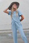 DT Emma two-piece set in Baby Blue - BE LOGO